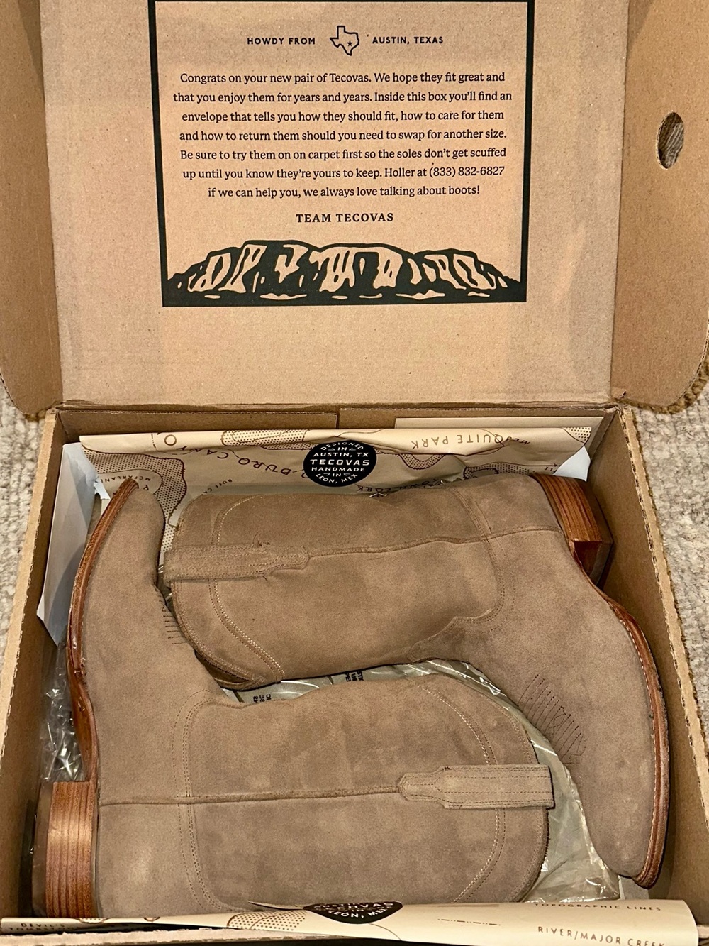 Tecovas Men's The Johnny Suede Western Boots in Granite Gray
